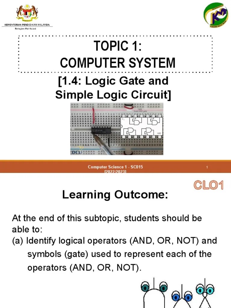 1.4 LECTURE Logic Gate AND Simple Logic Circuit - 20222023 | PDF ...