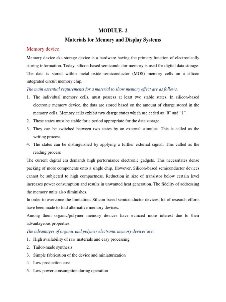 Module 2 (Chemisty Vtu) | PDF