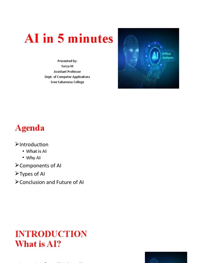 AI In 5 Minutes-Microteaching | PDF