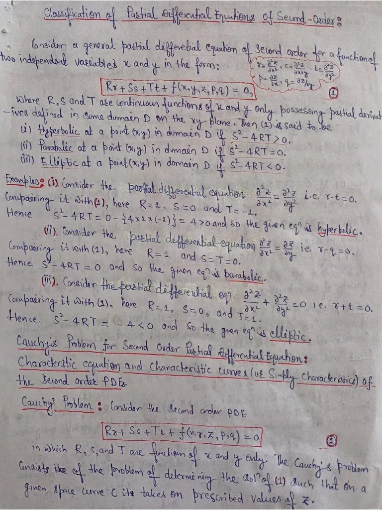 13 Classification Of 2nd Order PDE | PDF