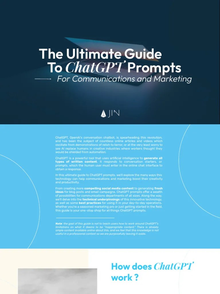 The Ultimate Guide To ChatGPT Prompts | Download Free PDF | Brand ...