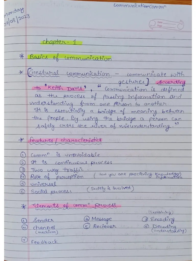 Business Communication Chapter 1 Basics Of Communication | PDF