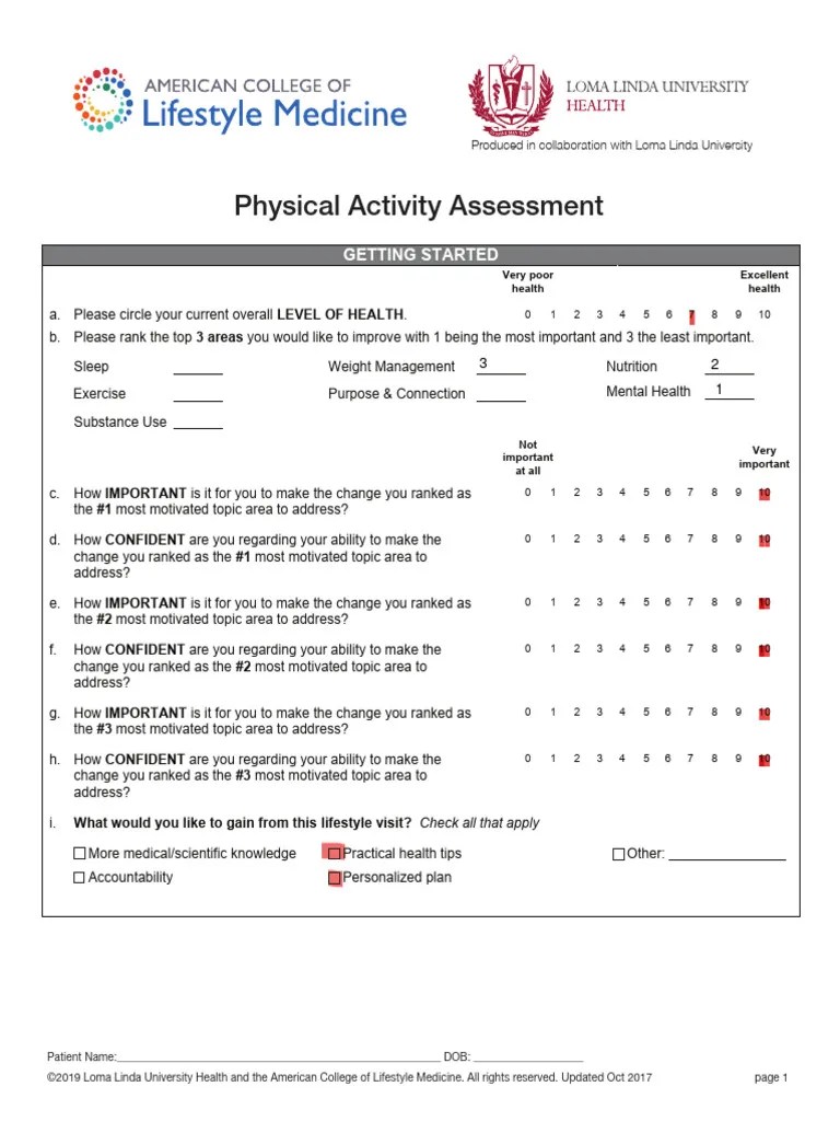 Physical Activity Assessment | Download Free PDF | Aerobic Exercise ...