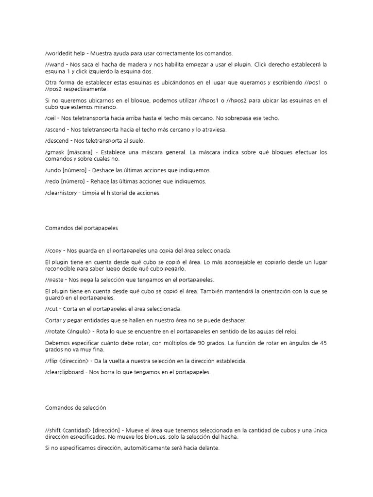 Worldedit Tutorial | PDF