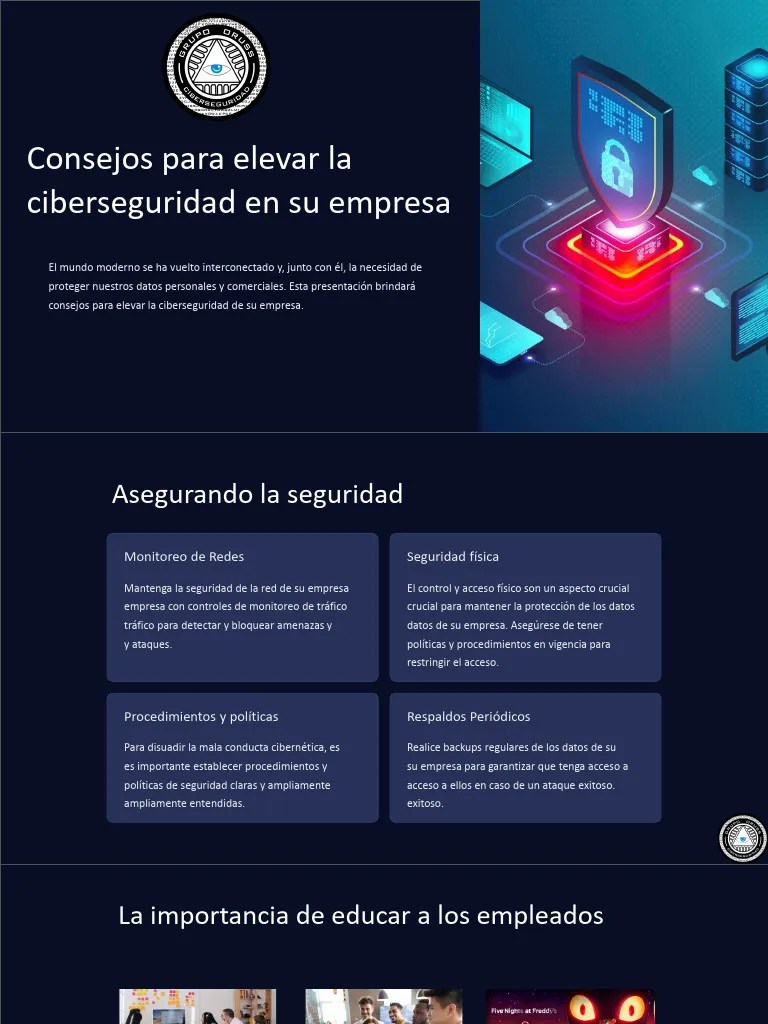 Consejos Para Elevar La Ciberseguridad En Su Empresa Grupo Oruss | PDF | La Seguridad ...