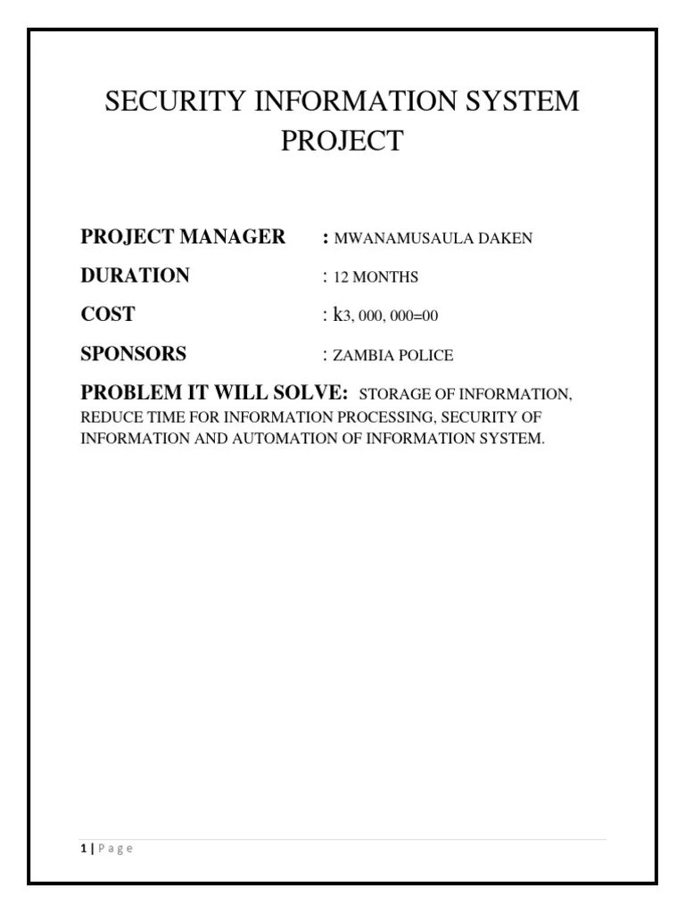 Security Information System | PDF | Information Security | National Security