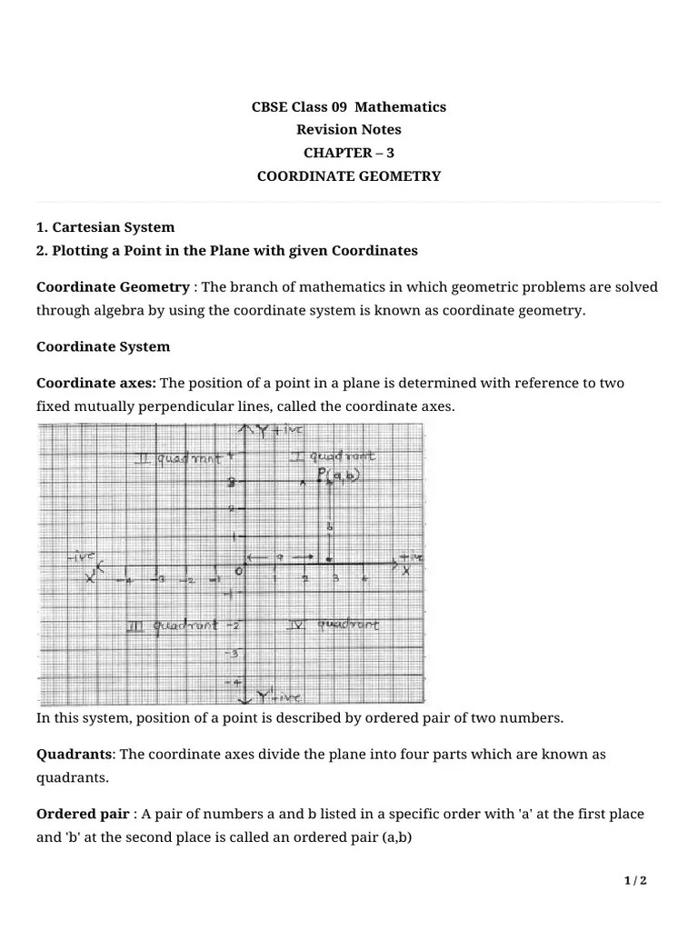 Coordinate Geometry | PDF