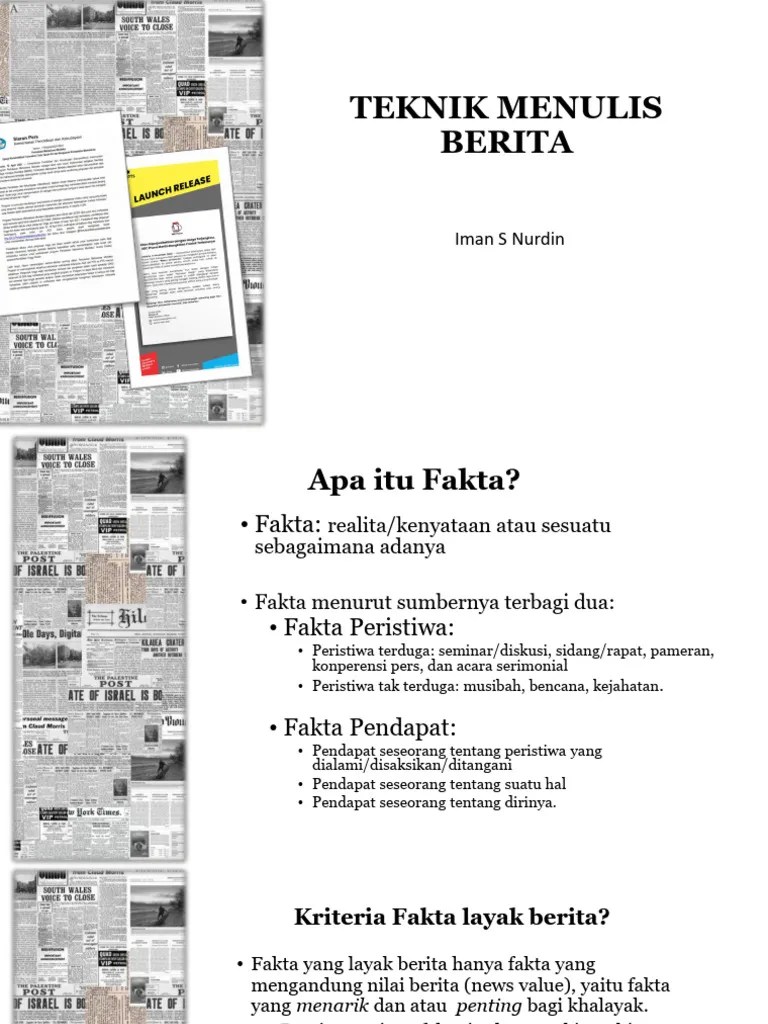 #1 Teknik Menulis Berita | PDF