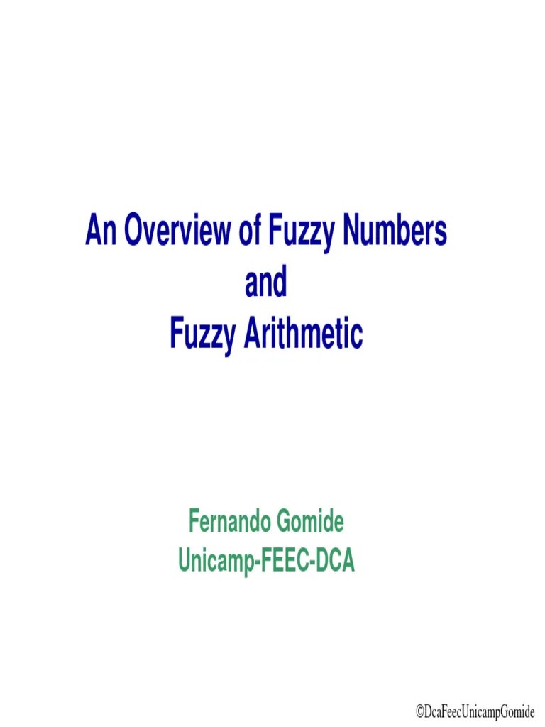 0709 - FNO - Fuzzy Numbers And Operaton On Fuzzy Arithmetic ( ) | PDF ...