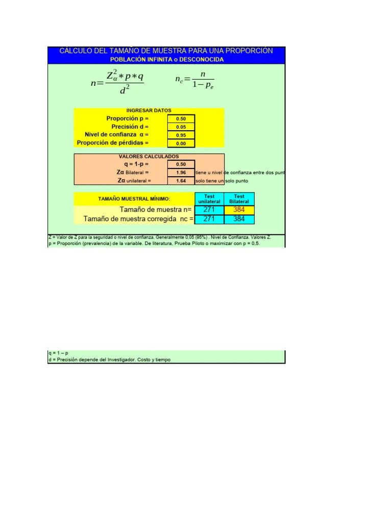 S02 Cálculo De Tamaño De Muestra | PDF | Intervalo De Confianza ...