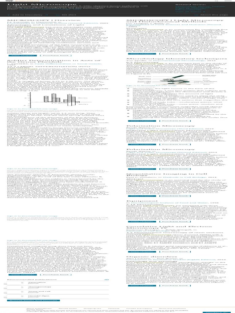 Light Microscope - An Overview ScienceDirect Topics | PDF | Microscope ...