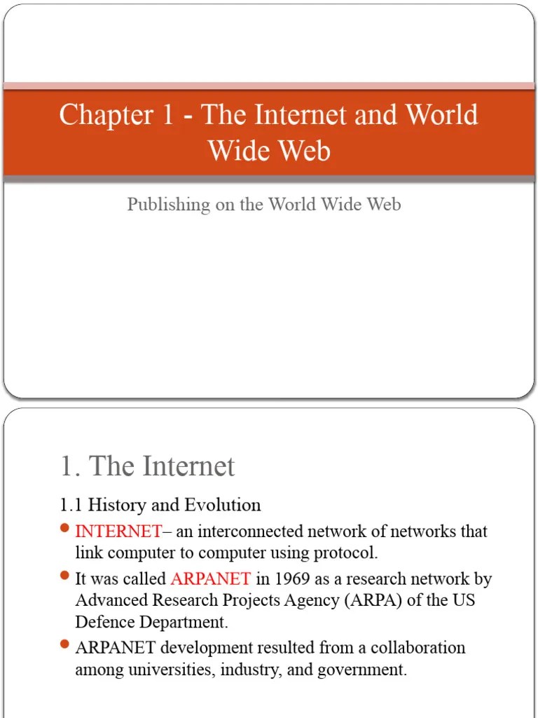 Chapter 1 - The Internet And World Wide Web | PDF | World Wide Web ...