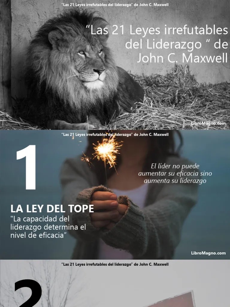 21 Leyes Irrefutables Del Liderazgo John C Maxwell | PDF