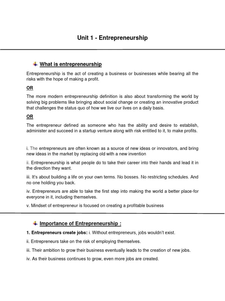 Lecture 1 Fundamentals Of Entrepreneurship Pdf Entrepreneurship - Creative Mobile Colorful Images | Free Download