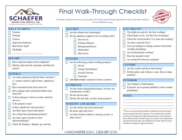 Final Walk Through Checklist Rev 2022 1 | PDF | Home Appliance | Home