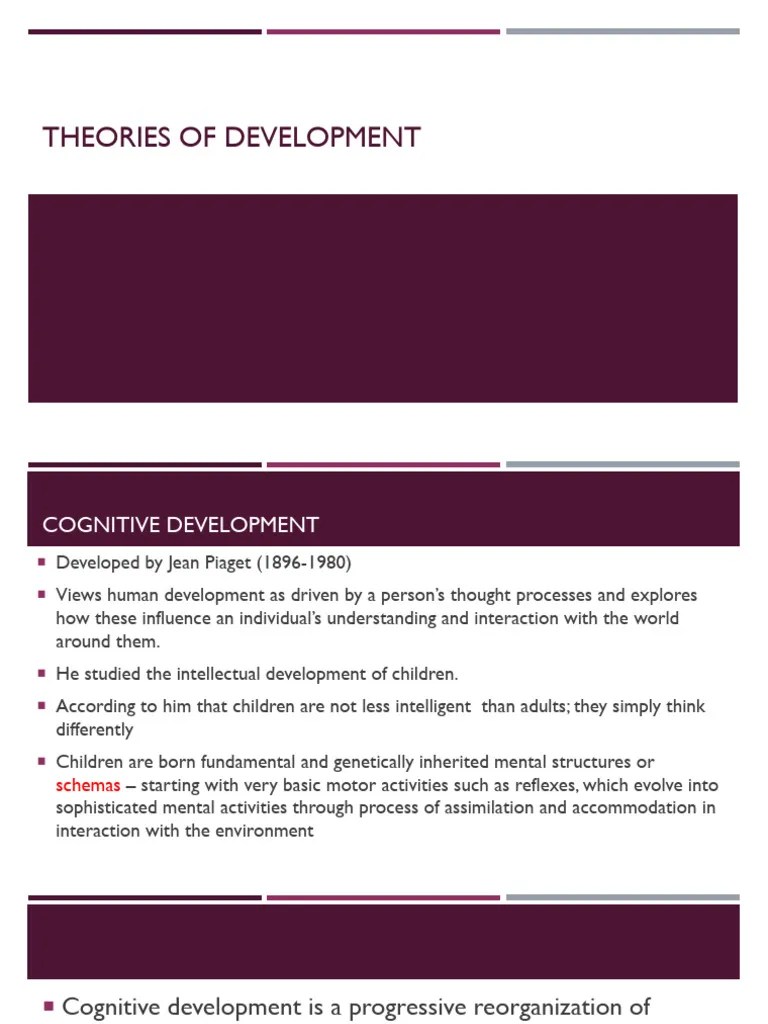 Theories Of Development | PDF | Attachment Theory | Cognitive Development