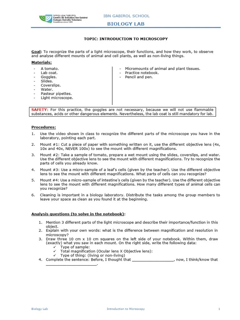 Introduction To Micros | PDF | Microscope | Laboratories