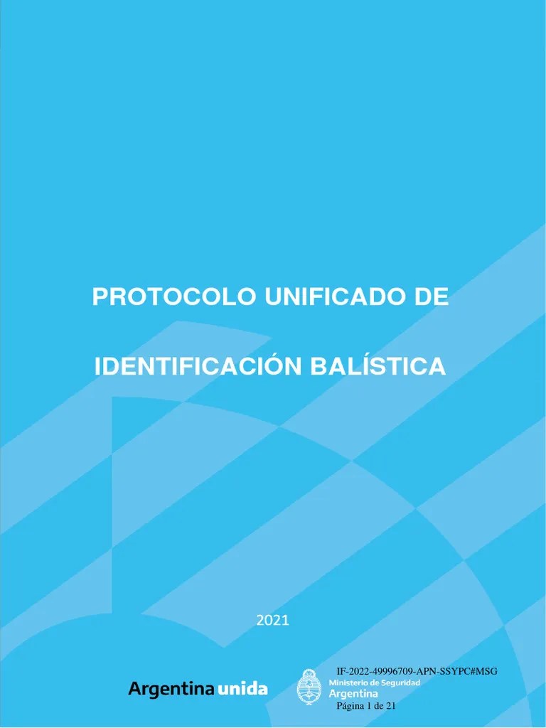 Protocolo Unificado De Identificacion Balistica | PDF | Cartucho (armas De Fuego) | Munición