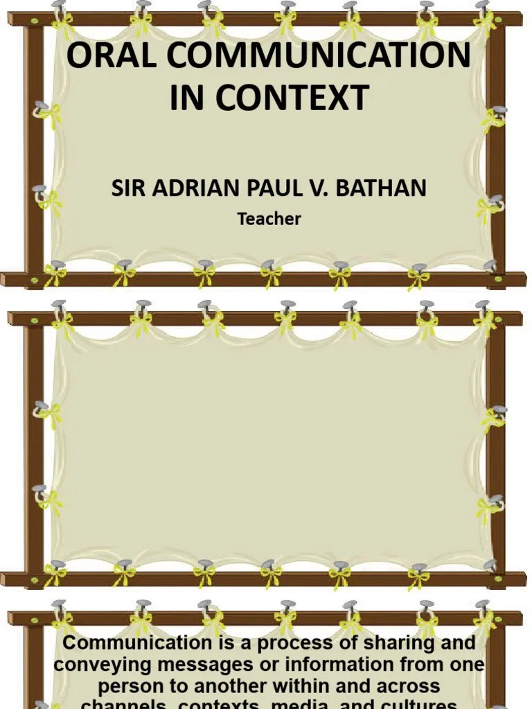 1st Module Nature And Elements Of Communication | PDF | Communication ...