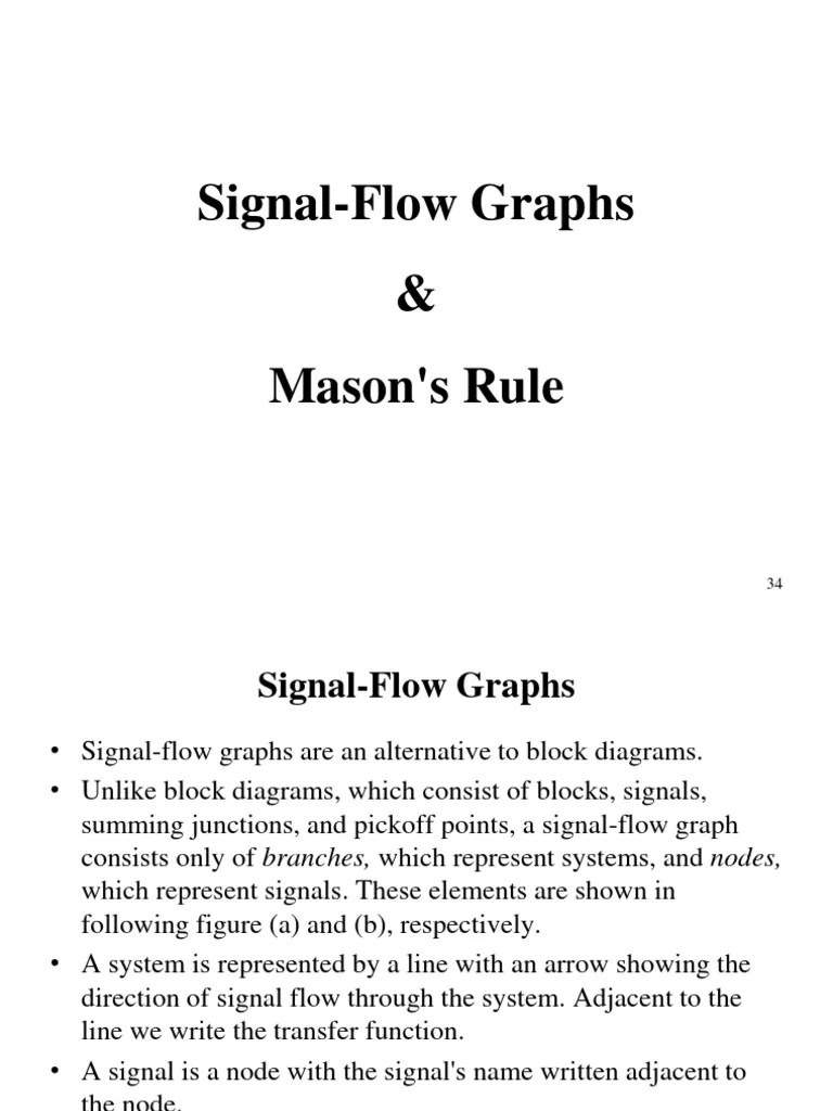 Signal-Flow Graphs & Mason's Rule | PDF | Mathematical Relations ...