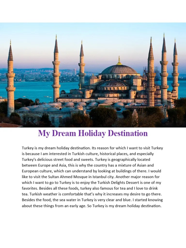 My Dream Holiday Destination | PDF