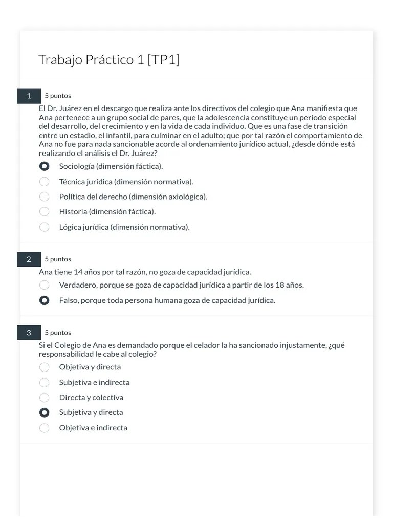 Trabajo Práctico 1 TP1 Intro Al Derecho | PDF