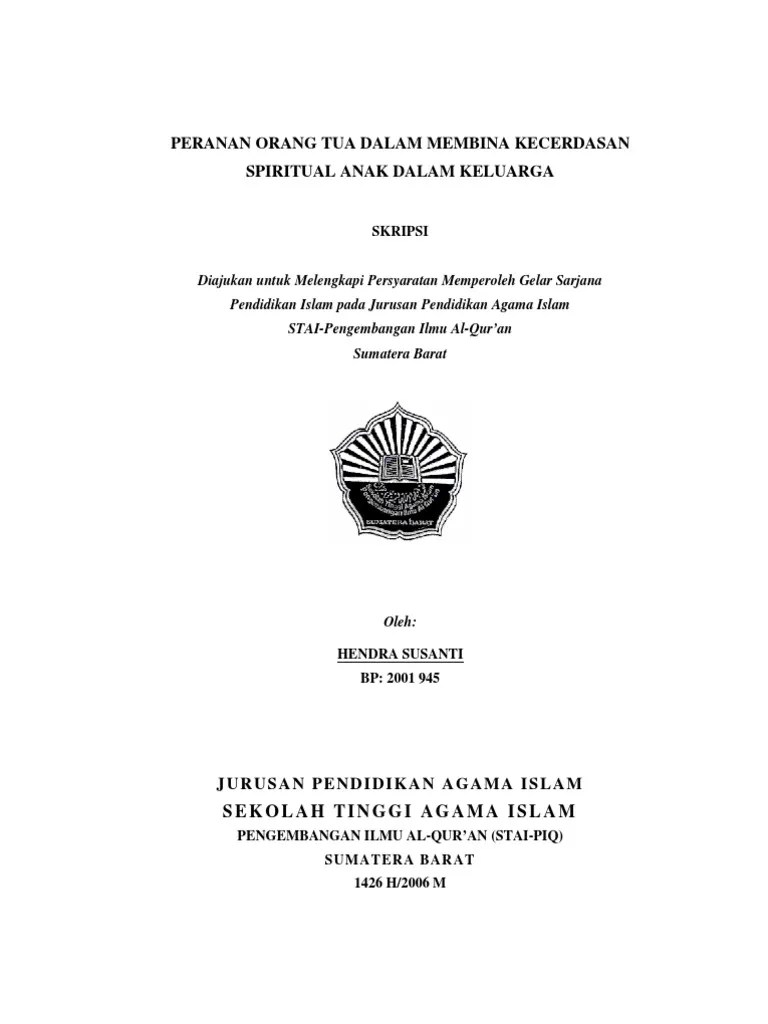 Cara kerjanya sama dengan google. Skripsi Membina Kecerdasan Spritual Anak Pdf
