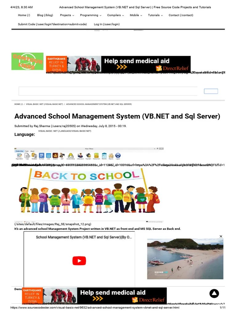 Advanced School Management System (VB - NET And SQL Server) - Free ...