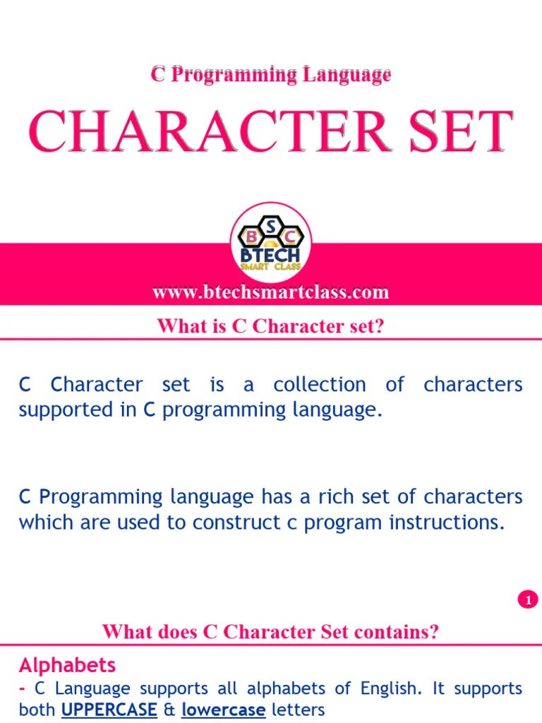C Character Set | PDF