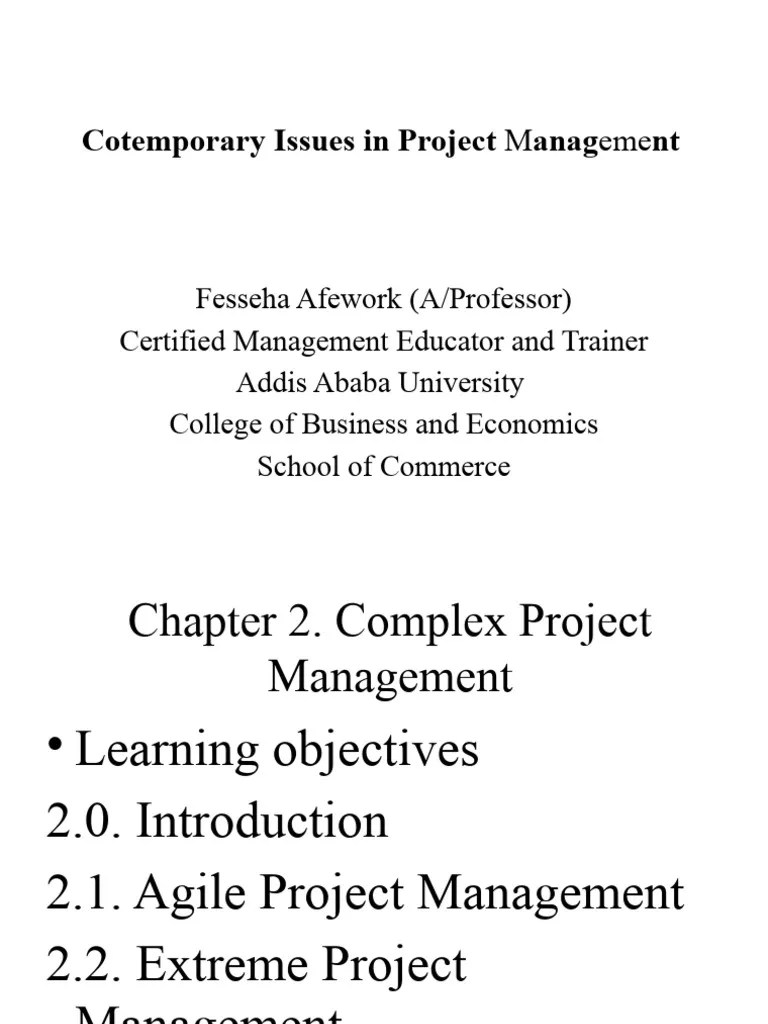Chapter 2. Complex Project Management | PDF | Agile Software ...