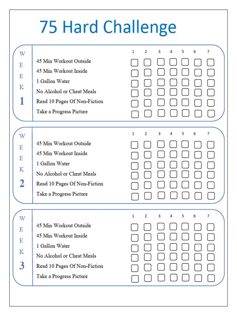 75 Hard Challenge | PDF