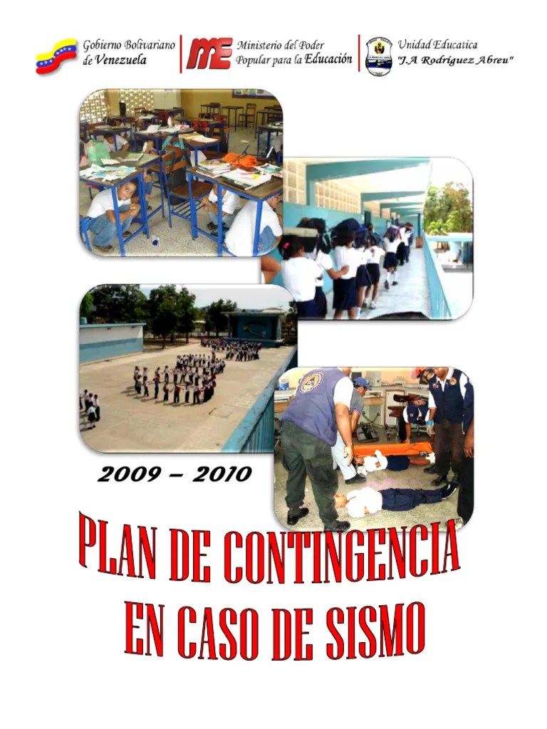 PLAN DE EMERGENCIA ESCOLAR - Modelo | PDF