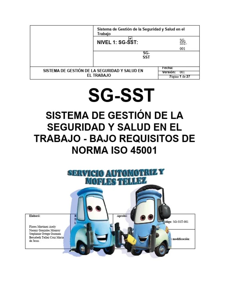 Sistema De Gestión De La Seguridad Y Salud En El Trabajo | Descargar Gratis PDF | Seguridad Y ...