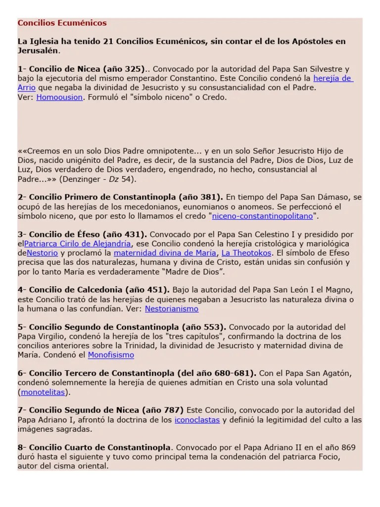 Concilios Ecuménicos | PDF | Iglesia Católica | Religiones Abrahámicas