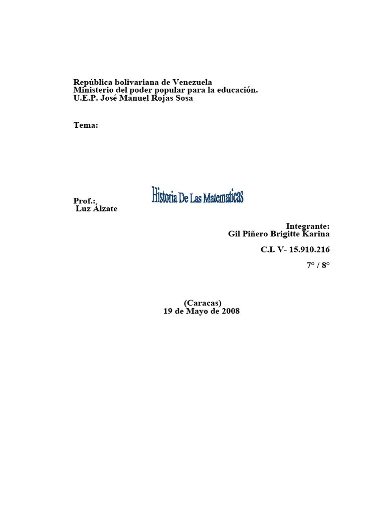 Historia De Las Matematicas | PDF | Números | Ecuaciones