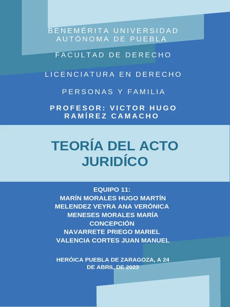 EQUIPO 11 - Teoria Del Acto Juridico | PDF | Intención (Derecho Penal ...