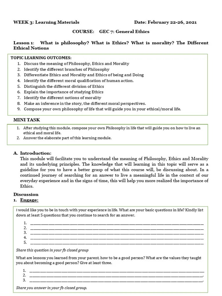 Understanding Ethics And Morality Pdf Morality Conscience