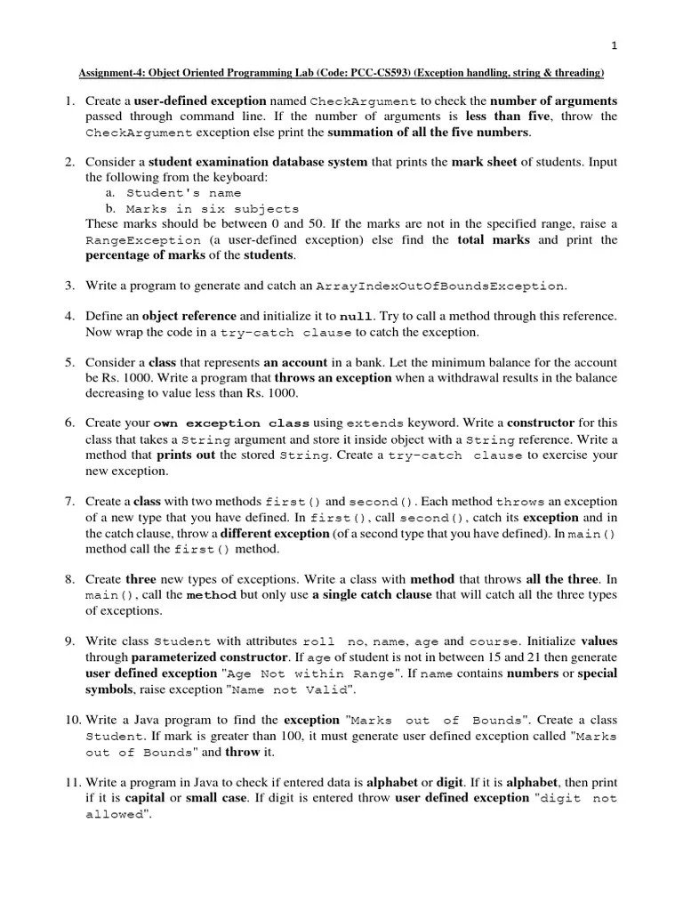 Assignment-4 - Object Oriented Programming Practical - PCC-CS593 - PM ...