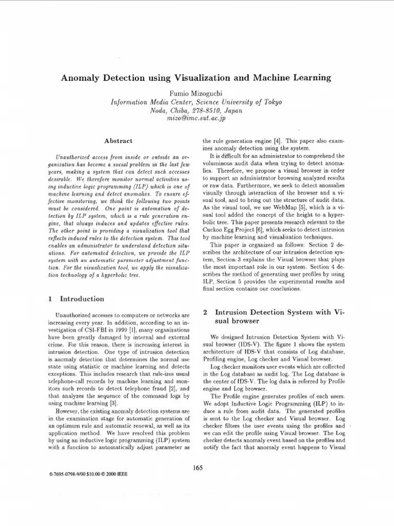 Anomaly Detect Ion Using Visualization And Machine Learning | PDF ...