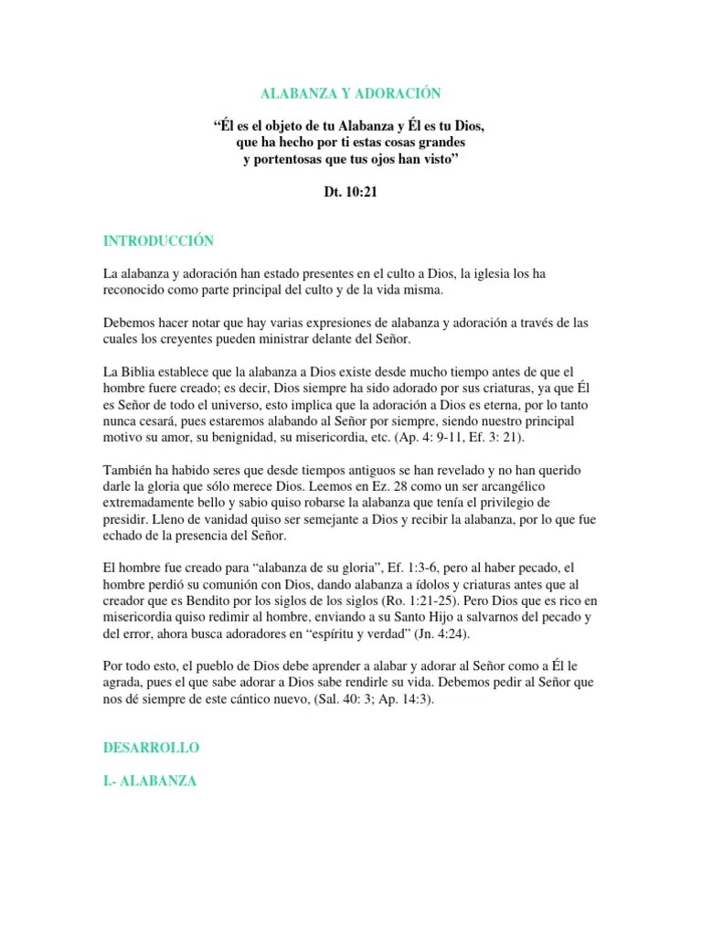 Alabanza Y Adoracion | PDF | Dios | Espíritu Santo