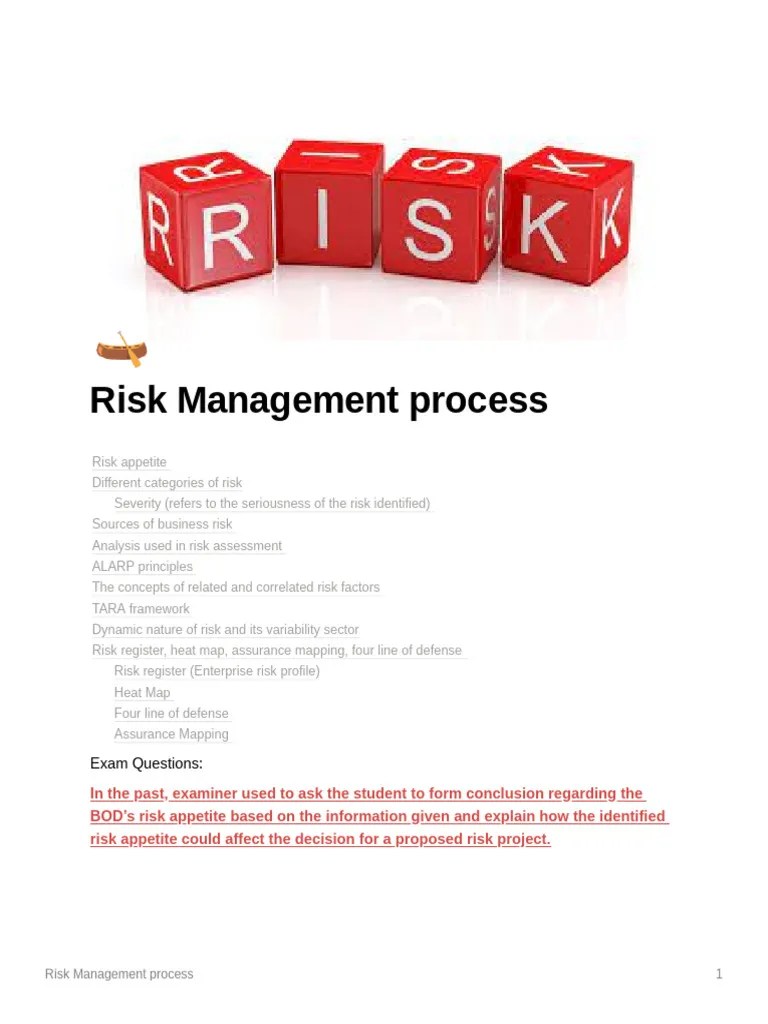 Risk Management Process | PDF | Risk | Risk Management