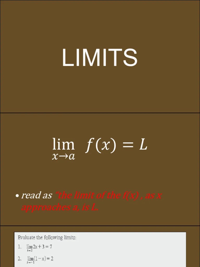 LIMITS | PDF | Algebra | Mathematics