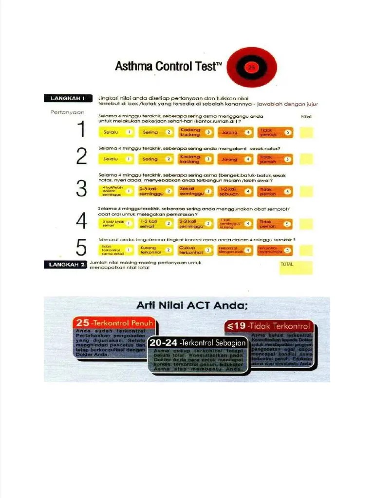 Pdf Asma Control Test Compress Pdf