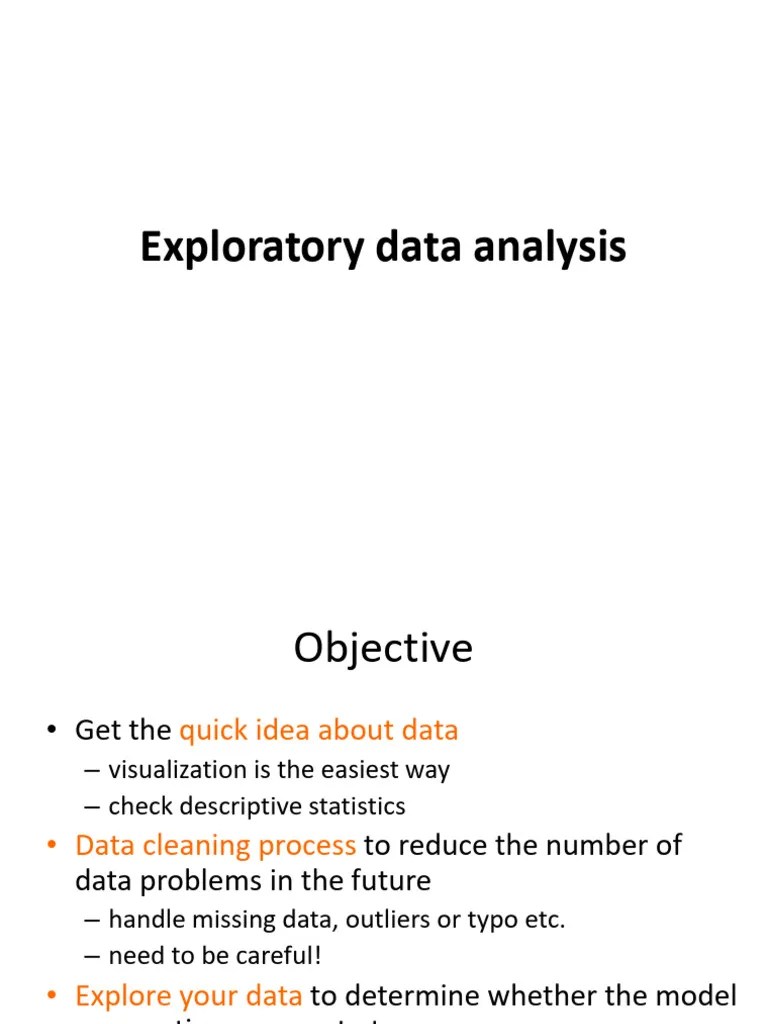 Exploratory Data Analysis | PDF | Descriptive Statistics | Statistics