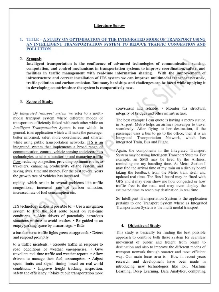 A Study On Optimization Of The Integrated Mode Of Transport Using An