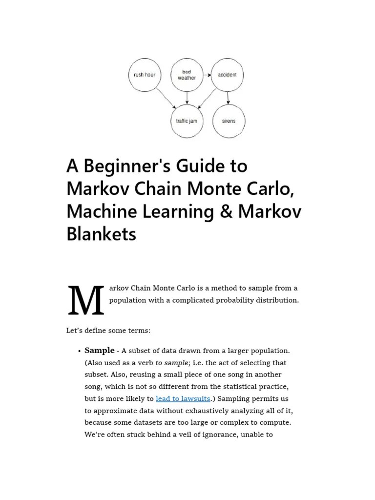 Beginners Guide To Markov Chain Monte Carlo MCMC | PDF | Probability ...