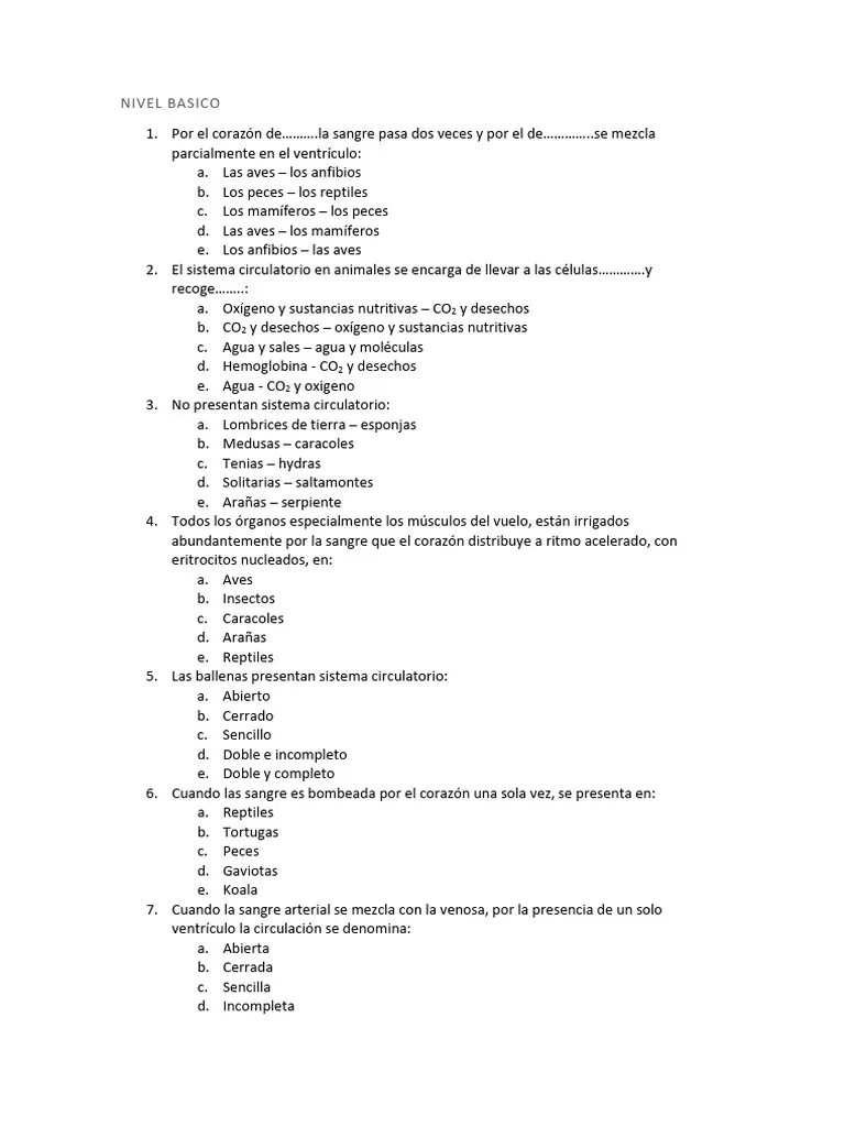 9 - Preguntas Nivel Basico, Intermedio Y Avanzado 5 | PDF | Sistema ...