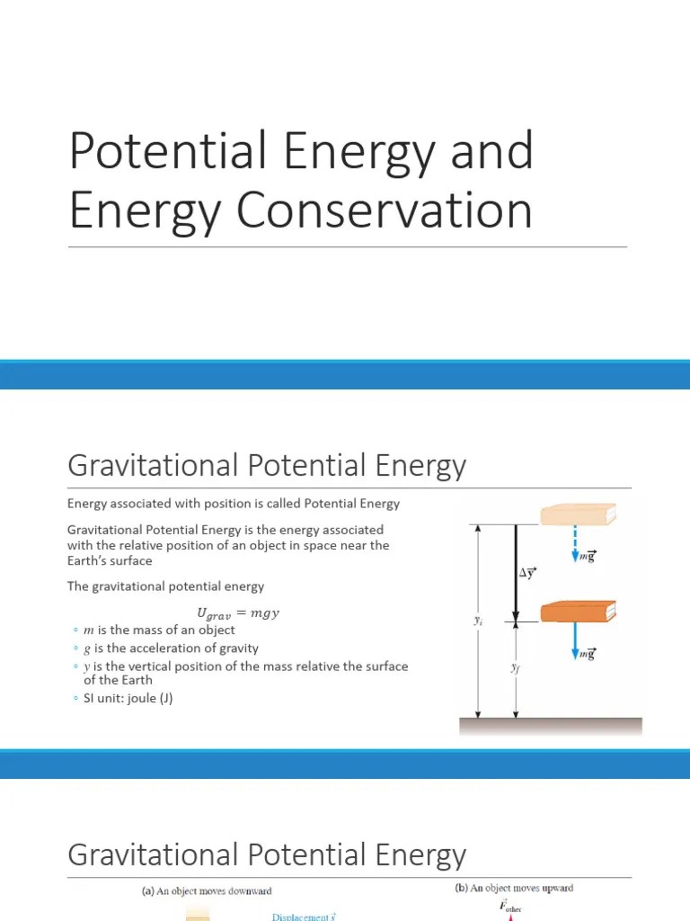 Potential Energy And Energy Conservation | PDF