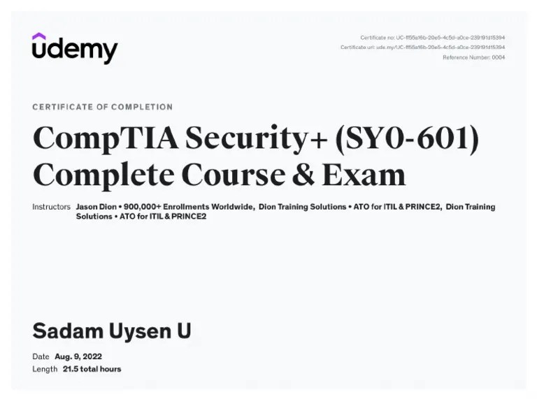 CompTIA Security+ (SY0-601) | PDF