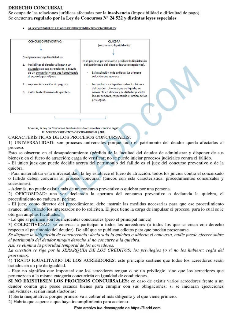 Derecho Concursal | PDF | Bancarrota | Contabilidad